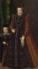 Erzherzogin Maria, Herzogin von Jülich, Cleve und Berg, Bildnis in ganzer Figur mit ihrer erstgeborenen Tochter Maria Eleonore.